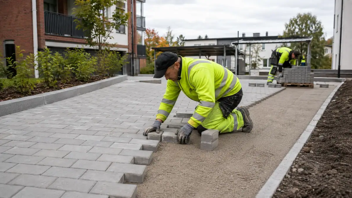 Pihakiveyksen ammattimainen asennustyö